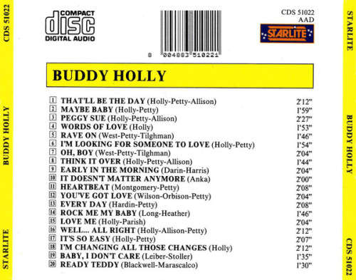 Buddy Holly - 20 All Time Greatest Hits CD Import