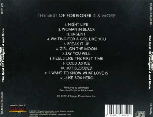 Foreigner - Best of 4 and More CD Import