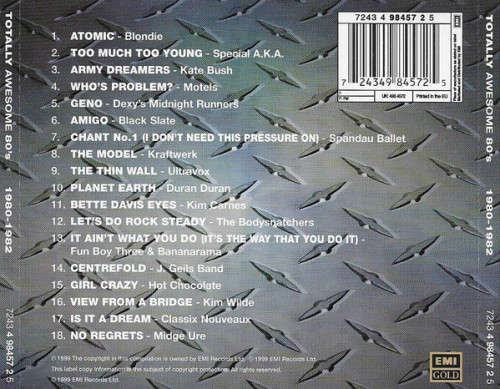 Various - Totally Awesome 80`s (1980-1982) CD Import