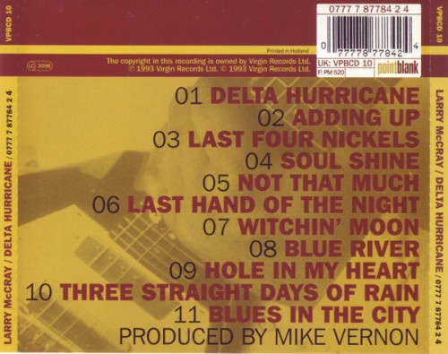 Larry McCray - Delta Hurricane CD Import