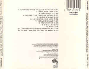 Prince and the Revolution - Parade (Music From The Motion Picture Under the Cherry Moon) CD Import