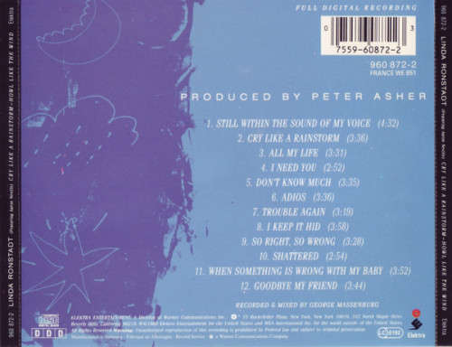 Linda Ronstadt and Aaron Neville - Cry Like a Rainstorm, Howl Like the Wind CD Import