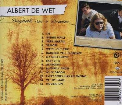 Albert De Wet - Dagboek Van 'N Dromer CD Sealed