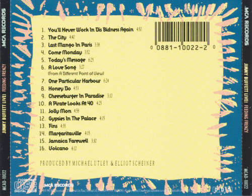 Jimmy Buffett - Live! Feeding Frenzy CD Import