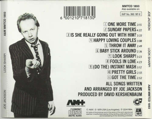 Joe Jackson - Look Sharp! CD