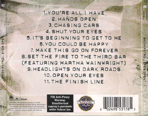 Snow Patrol - Eyes Open CD Import