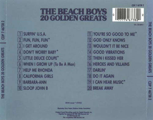 Beach Boys - 20 Golden Greats CD Import