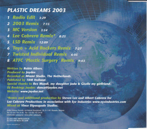 Jaydee - Plastic Dreams 2003 CD Maxi Import