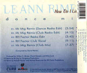 LeAnn Rimes - How Do I Live (Dance Mix) CD Maxi Single