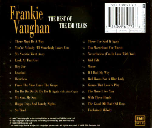 Frankie Vaughan - Best of the EMI Years CD Import