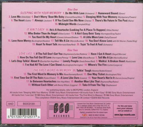 Janie Fricke - Sleeping With Your Memory/It Ain`t Easy/Love Lies/First Word In Memory Import Double