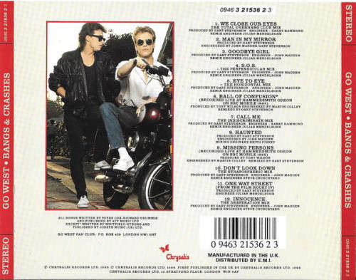 Go West - Bangs and Crashes CD Import
