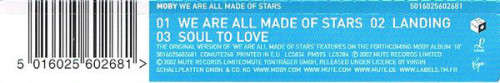 Moby - We Are All Made of Stars CD Maxi Single Import