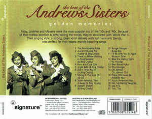 Andrews Sisters - Best of CD Import Sealed