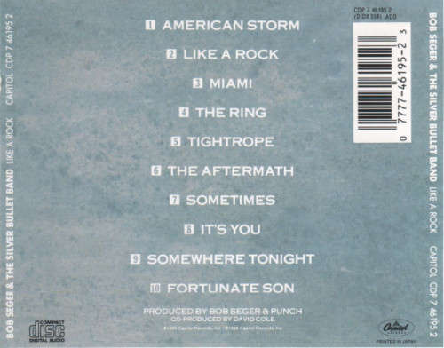 Bob Seger &  the Silver Bullet Band - Like a Rock CD Import