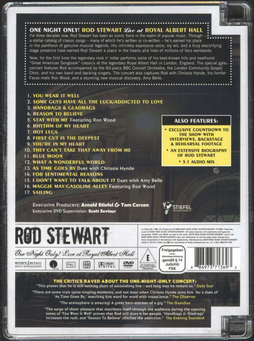 Rod Stewart - One Night Only! Rod Stewart Live At the Royal Albert Hall DVD Import