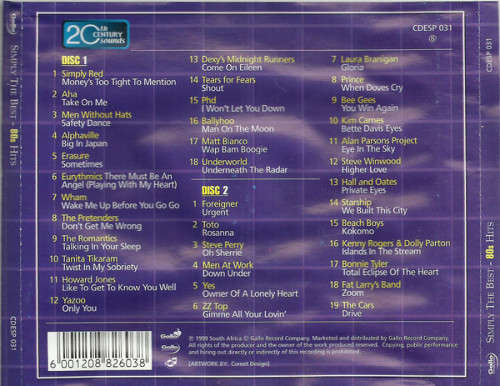 Various - Simply The Best 80s Hits Double CD