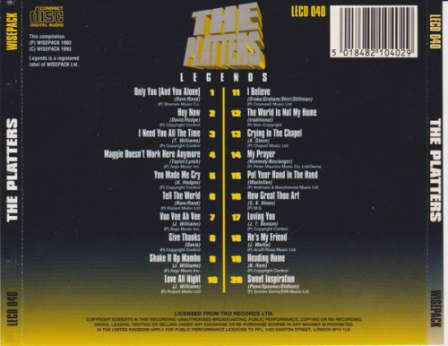 Platters - Legends In Music CD Import