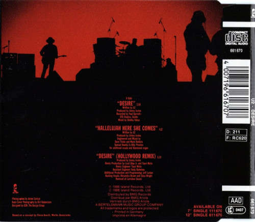U2 - Desire Maxi Single CD Import