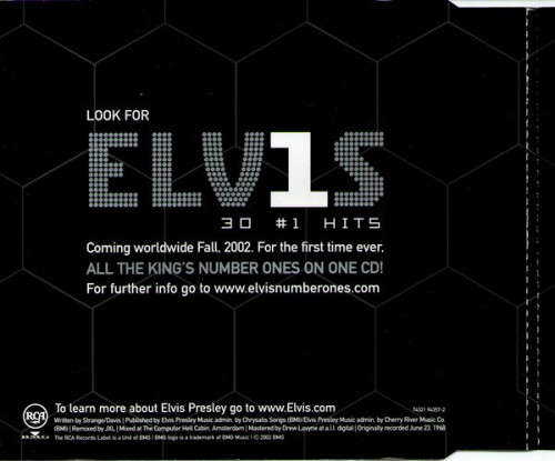 Elvis Presley vs JXL* - A Little Less Conversation Maxi Single CD Import