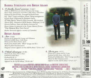 Barbra Streisand and Bryan Adams - I Finally Found Someone Maxi Single CD