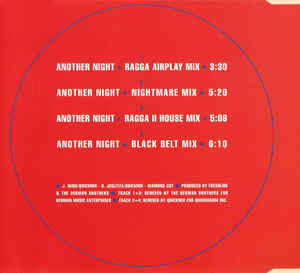 M.C. Sar and Real McCoy - Another Night (Remix) Maxi Single CD Import
