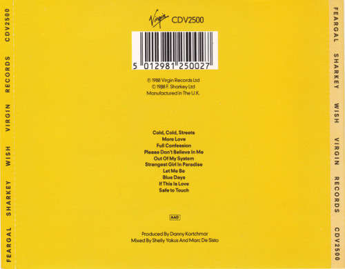 Feargal Sharkey - Wish CD Import