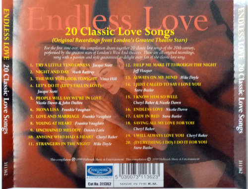 Various Endless Love - 20 Classic Love Songs CD Import