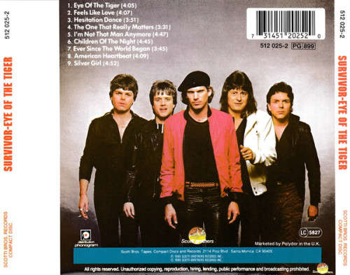 Survivor - Eye of the Tiger CD Import