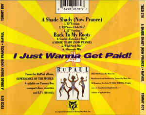RuPaul - A Shade Shady (Now Prance) CD Maxi Single Import