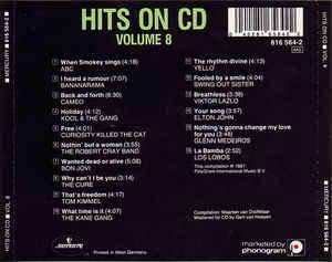 Various - Hits On CD Volume 8 CD Import (1987)