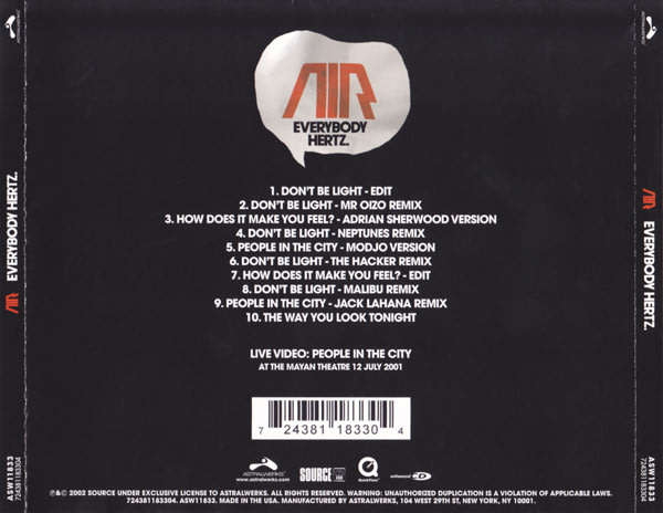 AIR - Everybody Hertz CD Import
