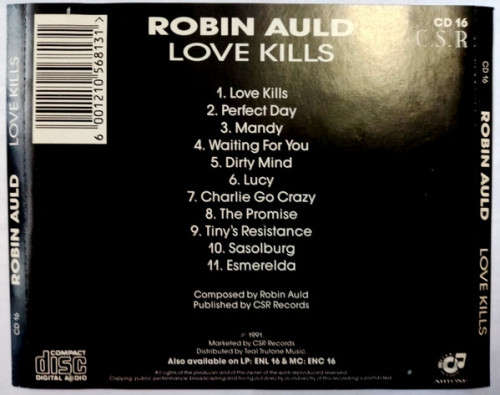 Robin Auld - Love Kills CD Rare
