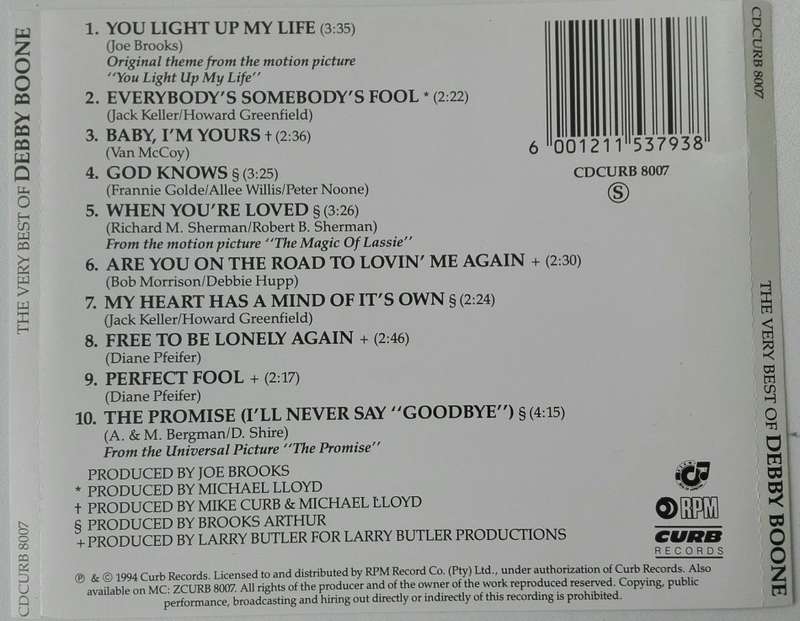 Debby Boone - Best of CD