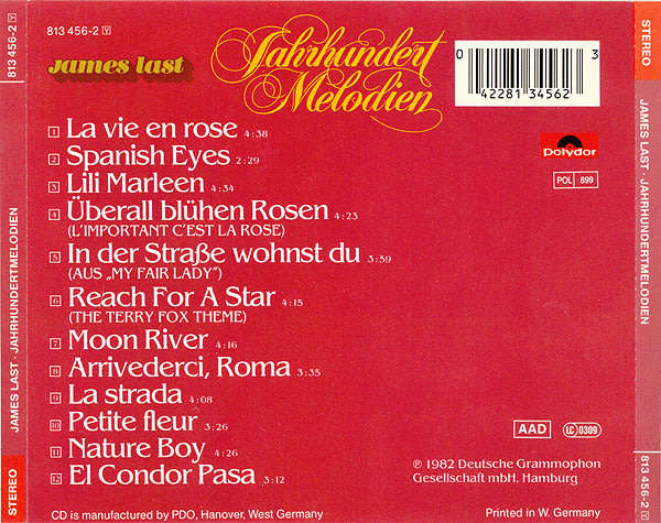 James Last - Jahrhundert Melodien CD Import