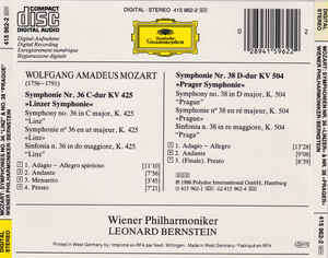 Mozart - Symphonien No. 36 `Linzer` - No. 38 `Prager` CD Import