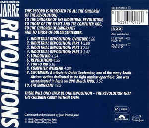 Jean-Michel Jarre - Revolutions CD Import (USA)