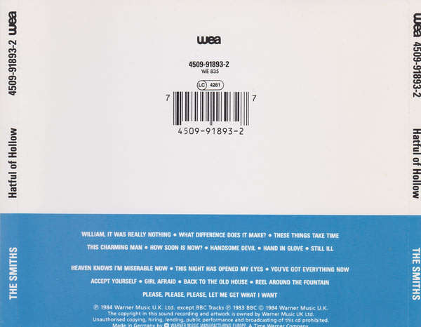 Smiths - Hatful of Hollow CD Import Sealed