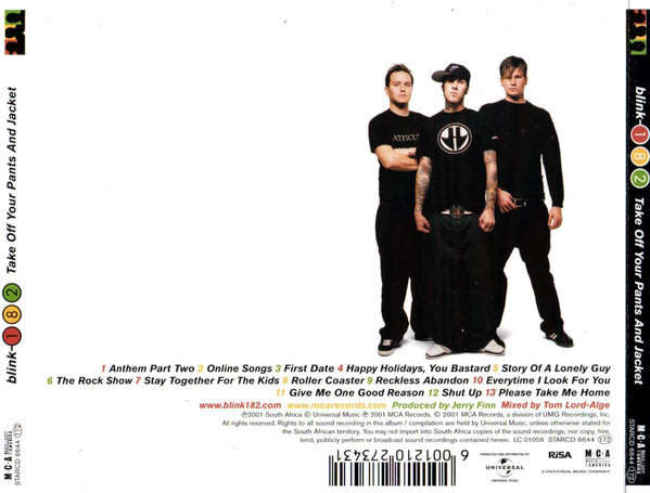 Blink-182 - Take Off Your Pants And Jacket CD