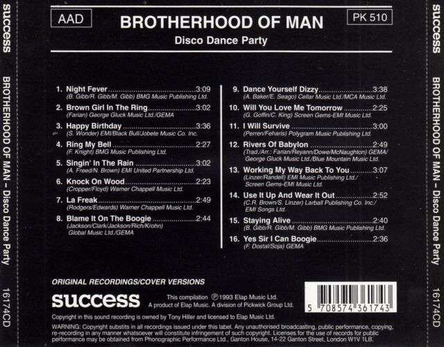 Brotherhood of Man - Disco Dance Party CD Import
