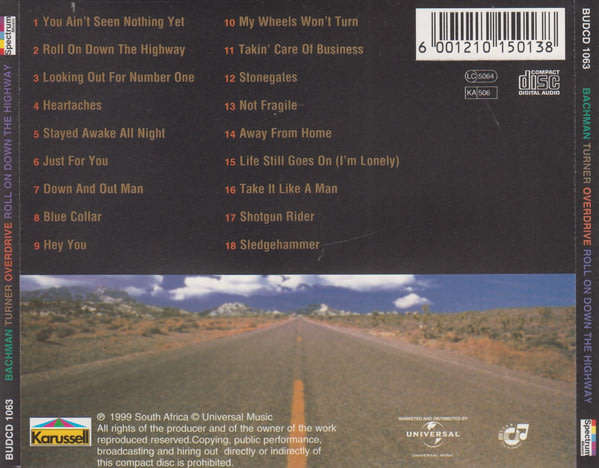 Bachman-Turner Overdrive - Roll On Down The Highway CD