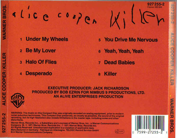 Alice Cooper - Killer CD Import Sealed