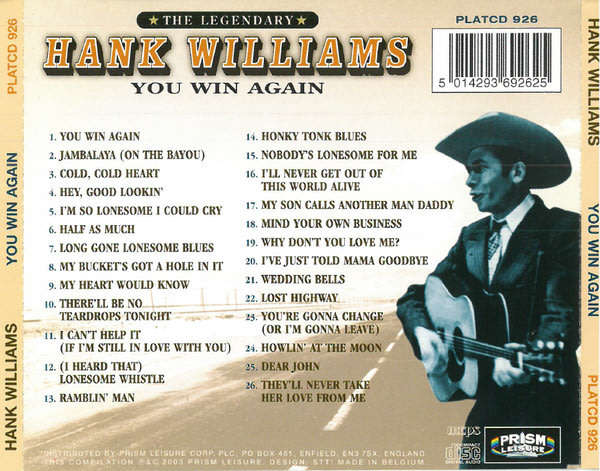Hank Williams - You Win Again CD Import
