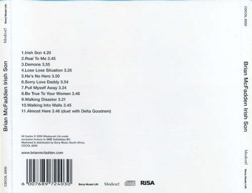 Brian McFadden - Irish Son CD