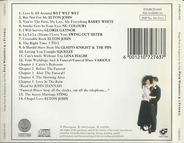 Four Weddings and a Funeral - Soundtrack CD