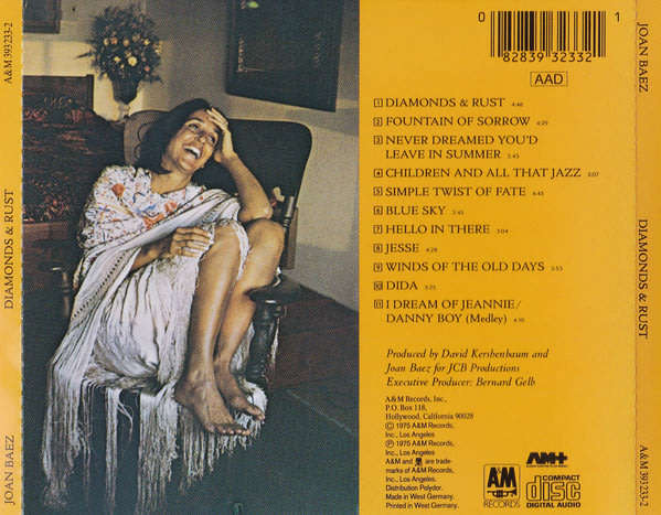 Joan Baez - Diamonds and Rust CD Import