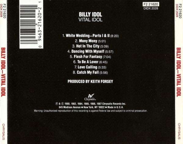 Billy Idol - Vital Idol CD Import