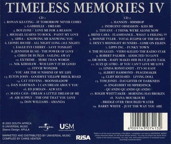 Various - Timeless Memories IV Double CD