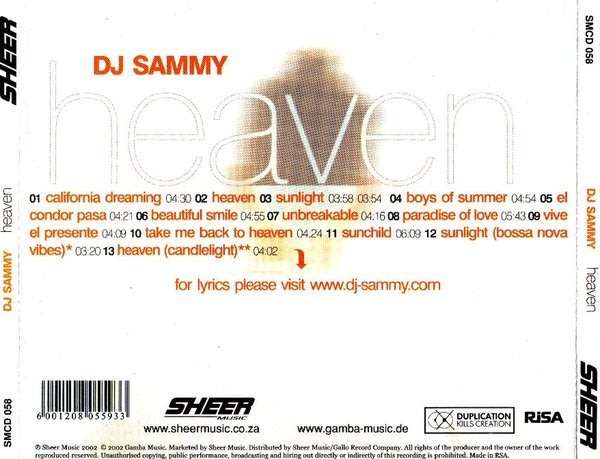 DJ Sammy - Heaven CD