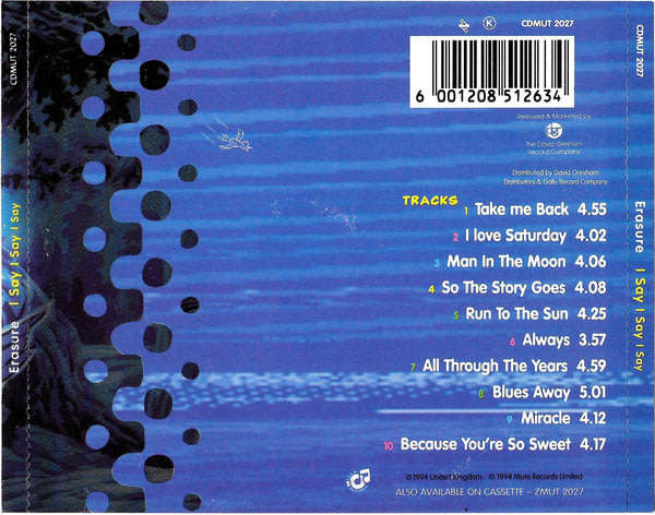 Erasure - I Say I Say I Say CD